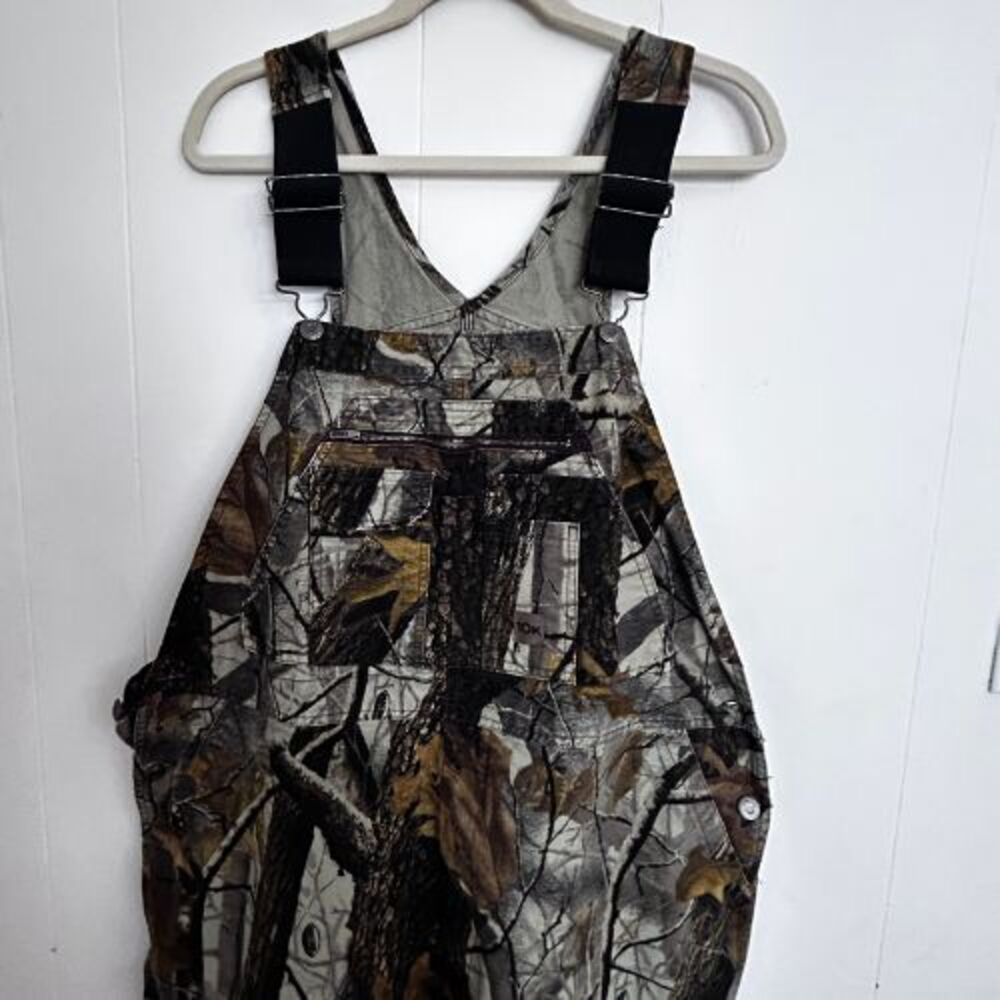 Walls Hunting Bib Overall Men's 40 Green Realtree Camouflage 100% Cotton Hunting